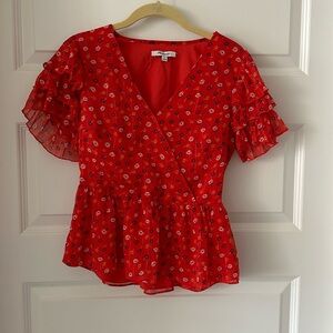 Madewell red top